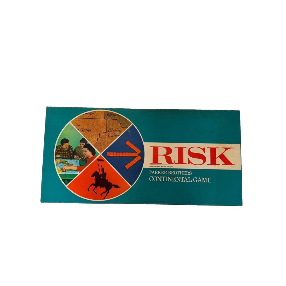Vintage 1968 Risk Parker Brothers Continental Board Game Made USA Complete